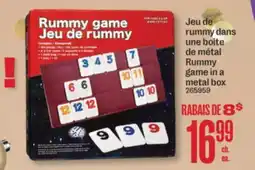 Jean Coutu Rummy game in a metal box offer
