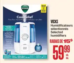 Jean Coutu VICKS Selected humidifiers offer