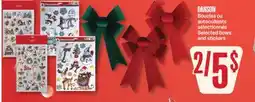 Jean Coutu DANSON Selected bows and stickers offer