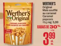 Jean Coutu WERTHER'S Original Caramel popcorn offer