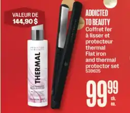 Jean Coutu ADDICTED TO BEAUTY Flat iron and thermal protector set offer