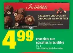 Super C CHOCOLATS AUX NOISETTES IRRÉSISTIBLE | IRRÉSISTIBLE HAZELNUT CHOCOLATES offer