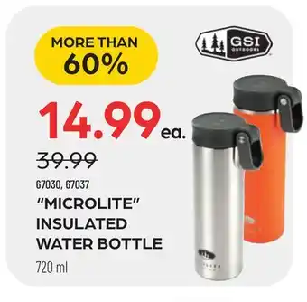 Pronature MICROLITE INSULATED WATER BOTTLE offer
