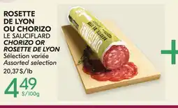IGA LE SAUCIFLARD CHORIZO OR ROSETTE DE LYON offer