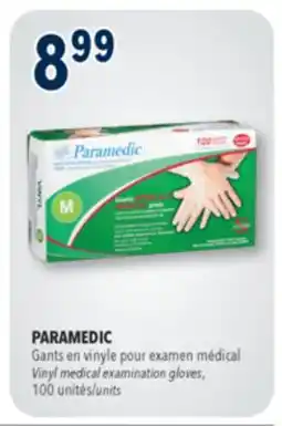 Familiprix PARAMEDIC, Vinyl medical examination gloves, 100 units offer