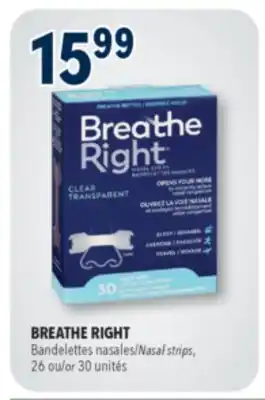 Familiprix BREATHE RIGHT Nasal strips, 26or 30unités offer