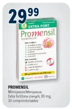 Familiprix PROMENSIL PROMENSIL, Ménopause/Menopause, Extra fort/Extra strength, 80 mg, 30 comprimés/tablets offer