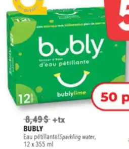 Familiprix BUBLY, Sparkling water, 12 x 355 ml offer