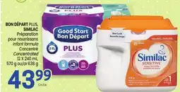 Uniprix BON DÉPART PLUS, SIMILAC Préparation pour nourrissons/ Infant formula, Concentré/ Concentrated offer
