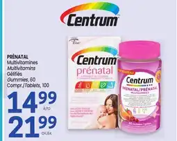 Uniprix CENTRUM PRÉNATAL Multivitamines/ Multivitamins, Gélifiés/ Gummies, Compr./Tablets offer