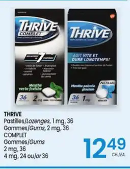 Uniprix THRIVE Pastilles/Lozenges, Gommes/Gums, COMPLET Gommes/Gums offer