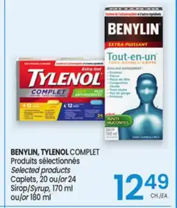 Uniprix BENYLIN, TYLENOL COMPLET Produits sélectionnés/ Selected products Caplets, Sirop/Syrup offer