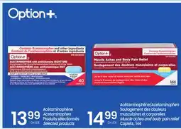 Uniprix OPTION+ Acétaminophène/ Acetaminophen, Produits sélectionnés/ Selected products offer