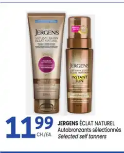 Uniprix JERGENS ÉCLAT NATUREL Autobronzants sélectionnés/Selected self tanners offer