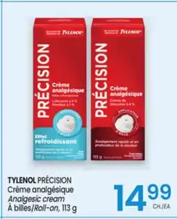 Uniprix TYLENOL PRÉCISION Crème analgésique Analgesic cream, À billes/Roll-on offer