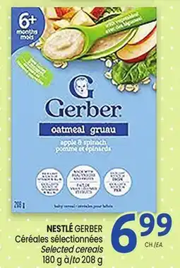 Uniprix NESTLÉ GERBER Céréales sélectionnées/ Selected cereals offer