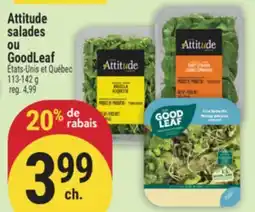 Marché Adonis ATTITUDE SALADES OU GOODLEAF offer