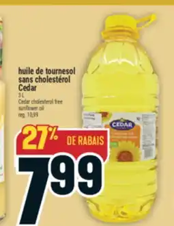 Marché Adonis HUILE DE TOURNESOL SANS CHOLESTÉROL CEDAR | CEDAR CHOLESTEROL FREE SUNFLOWER OIL offer
