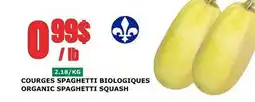 Marches Tau COURGES SPAGHETTI BIOLOGIQUES offer