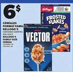 Provigo KELLOGG'S, 450-650 G FAMILY SIZE CEREAL offer