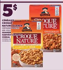 Provigo QUAKER HARVEST CRUNCH CEREAL, 400-510 G offer