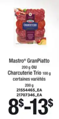 Provigo GRAN PIATTO MASTRO, 200 G CHARCUTERIE TRIO, 100 G offer