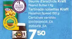 Provigo PEANUT BUTTER, 1 KG HAZELNUT SPREAD, 725 G offer