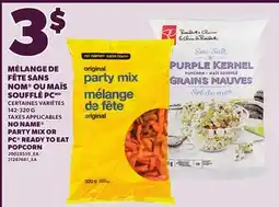 Provigo NO NAME PARTY MIX OR PC READY TO EAT POPCORN, 142-320 G offer