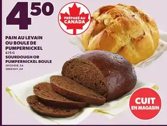 Provigo SOURDOUGH OR PUMPERNICKEL BOULE, 675 G offer