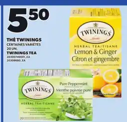 Provigo TWININGS TEA, 20 UN offer