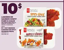 Provigo PC HOT SMOKED CANDIED OR SPICY SALMON STRIPS, 150 G offer