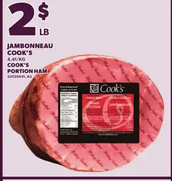 Provigo COOK'S PORTION HAM offer