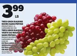 Provigo TRÈS GROS RAISINS NOIRS SANS PÉPINS OU TRÈS GROS RAISINS VERTS OU ROUGES SANS PÉPINS offer