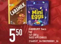 Provigo CADBURY SACS BAGS, 147–200 g offer