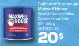 Provigo MAXWELL HOUSE ROAST & GROUND COFFEE, 631-864 G offer