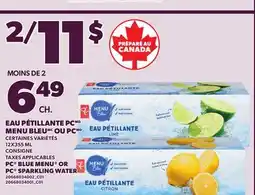 Provigo PC BLUE MENU OR PC SPARKLING WATER, 12X355 ML offer