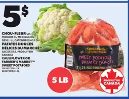 Provigo CAULIFLOWER OR FARMER'S MARKET SWEET POTATOES, 5 LB offer