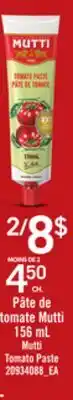 Provigo MUTTI TOMATO PASTE, 156 mL offer