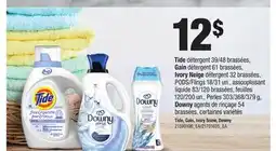 Provigo TIDE, 39/48 LOADS, GAIN, 61 LOADS, IVORY SNOW, 32 LOADS, DOWNY, 54 LOADS offer