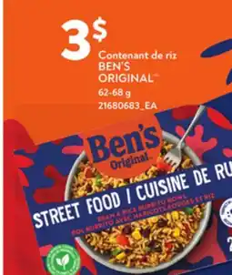 Provigo CONTENANT DE RIZ BEN'S ORIGINAL, 62-68 g offer