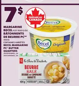 Provigo BECEL MARGARINE PC BUTTER QUARTERS, 454 G offer