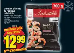 Super C crevettes blanches du Pacifique Irrésistible | Irrésistible frozen Pacific white shrimp offer