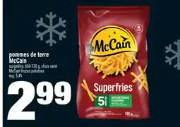 Super C pommes de terre McCain | McCain frozen potatoes offer