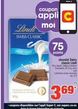 Super C chocolat Swiss classic Lindt | Lindt Swiss classic chocolate offer