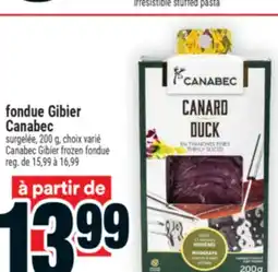 Super C fondue Gibier Canabec |Canabec Gibier frozen fondue offer