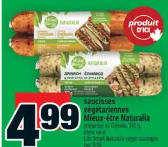 Super C saucisses végétariennes Mieux‑être Naturalia | Life Smart Naturalia vegan sausages offer