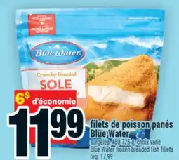 Super C filets de poisson panés Blue Water | Blue Water frozen breaded fish fillets offer