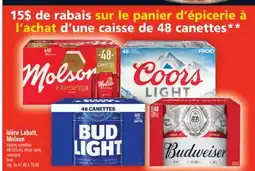 Super C bière Labatt, Molson | beer offer