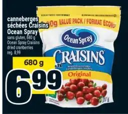 Super C canneberges séchées Craisins Ocean Spray | Ocean Spray Craisins dried cranberries offer