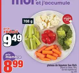 Super C plateau de légumes Sun Rich | Sun Rich vegetable tray offer